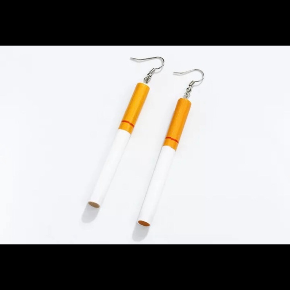 Cigarette earrings - Picture 3 of 4